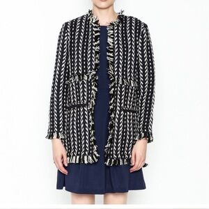 Cupcakes and Cashmere Fringe Navy Jacket size XS